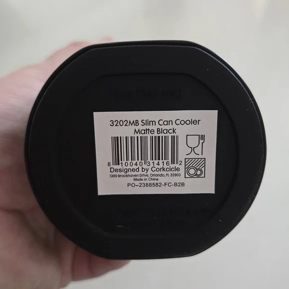 Corkcicle Black Slim Can Cooler - Picture 3 of 4